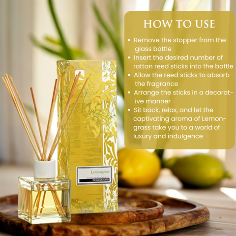 Rosemoore Lemongrass Scented Reed Diffuser 200 ml Rosemoore Lemongrass Scented Reed Diffuser 200 ml