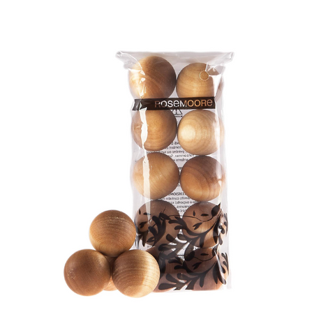 Rosemoore Amber & White Musk Scented Wooden Balls Pack of 10