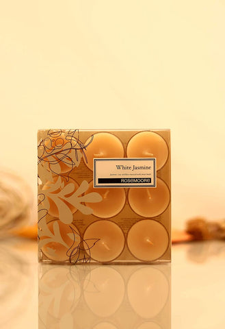 Rosemoores White Jasmine Scented Tea Light (Pack of 9) Rosemoores White Jasmine Scented Tea Light (Pack of 9)