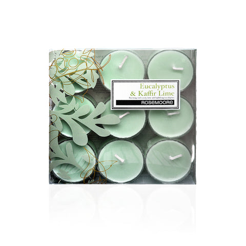Rosemoores Eucalyptus & Kaffir Lime Scented Tea Light (Pack of 9)