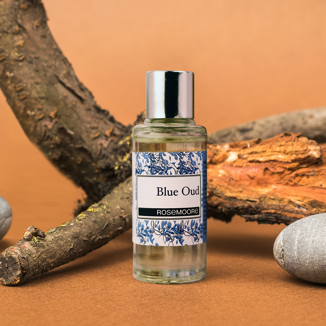 Perfume in discount blue bottle