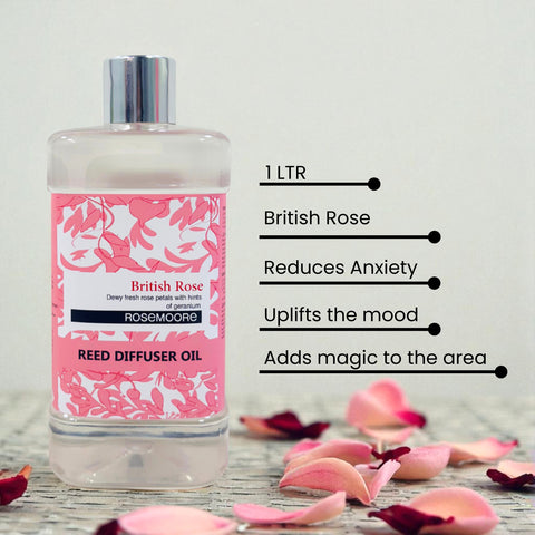 Scented Reed Diffuser Refill Oil 1 Litre British Rose