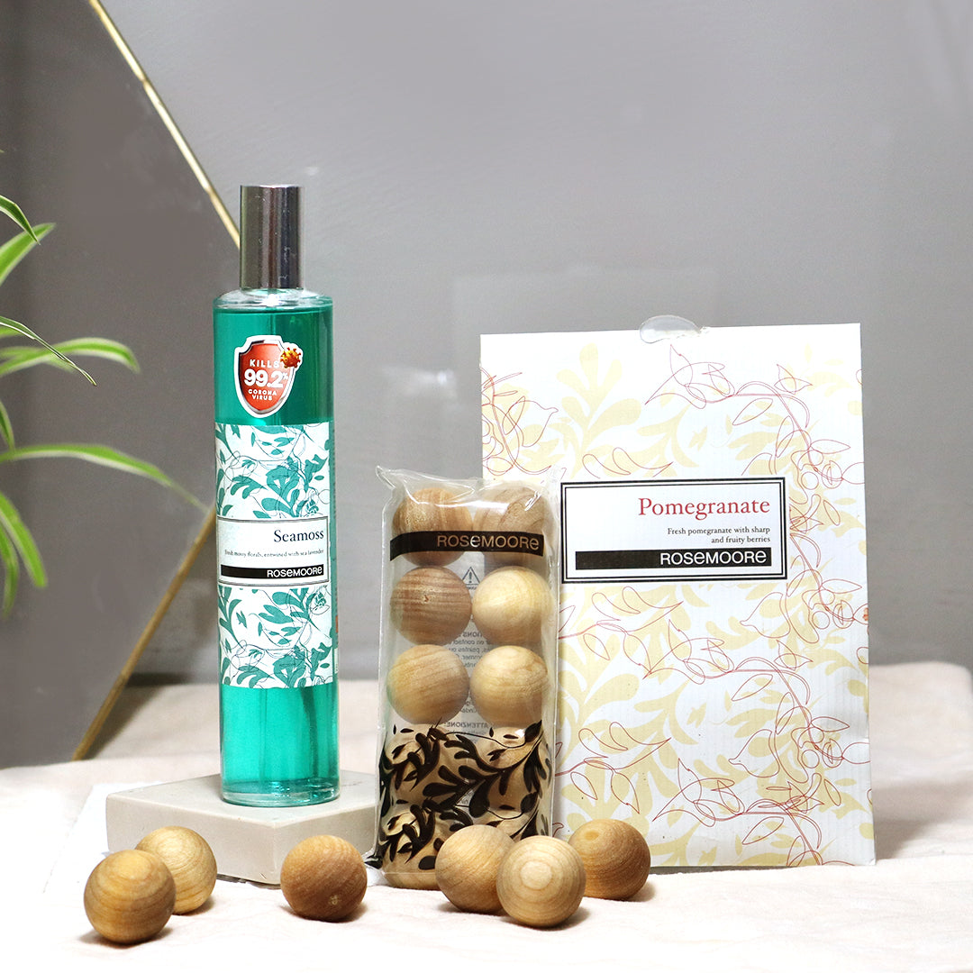 Rosemoore Seamoss Home scent, Wild Orchid Wooden Balls & Scented