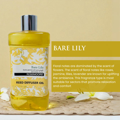 Rosemoore Barelily Scented Reed Diffuser Refill Oil 1 ltr