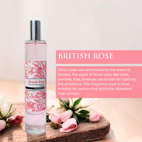 Rosemoore British Rose Scented Home Scented  Spray 100ml