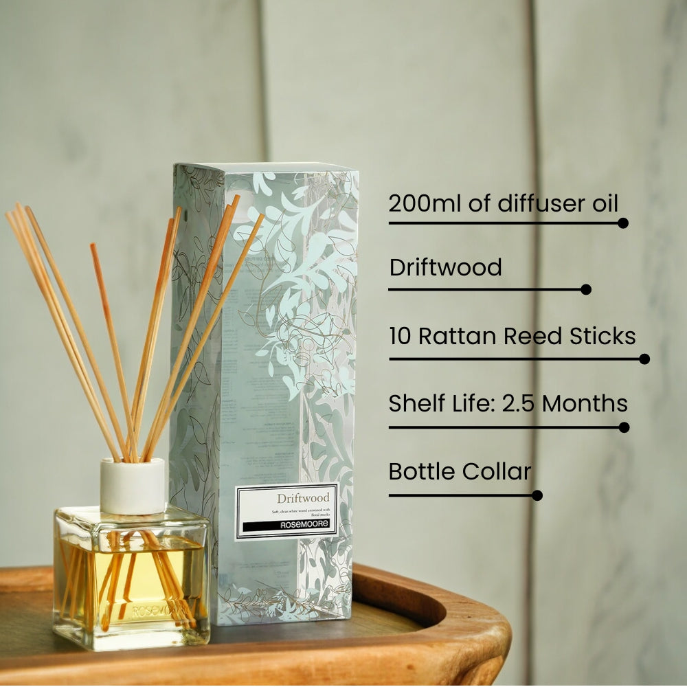 Home Rosemoore Scented Driftwood Reed Diffuser 200 ml
