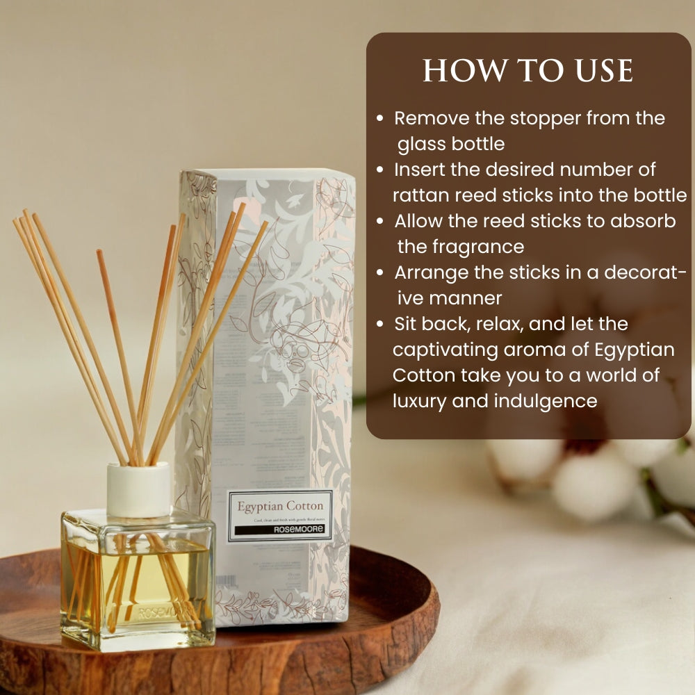 Home Rosemoore Scented Egyptian Cotton Reed Diffuser 200 ml