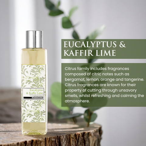 Rosemoore Eucalyptus & Kaffir Lime Scented Reed Diffuser Refill Oil 200 ml