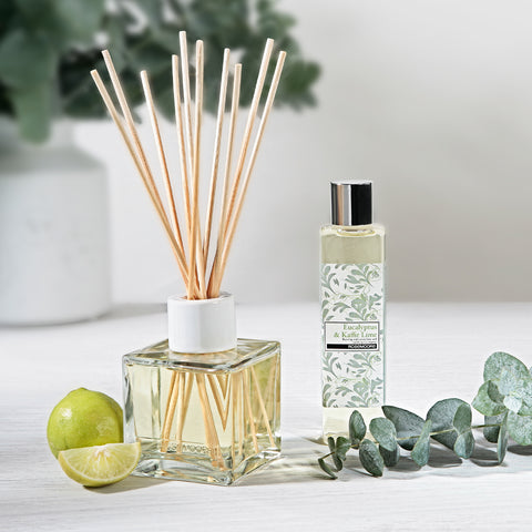 Rosemoore Scented Reed Diffuser and Refill Oil Eucalyptus & Kaffir Lime-200 ml