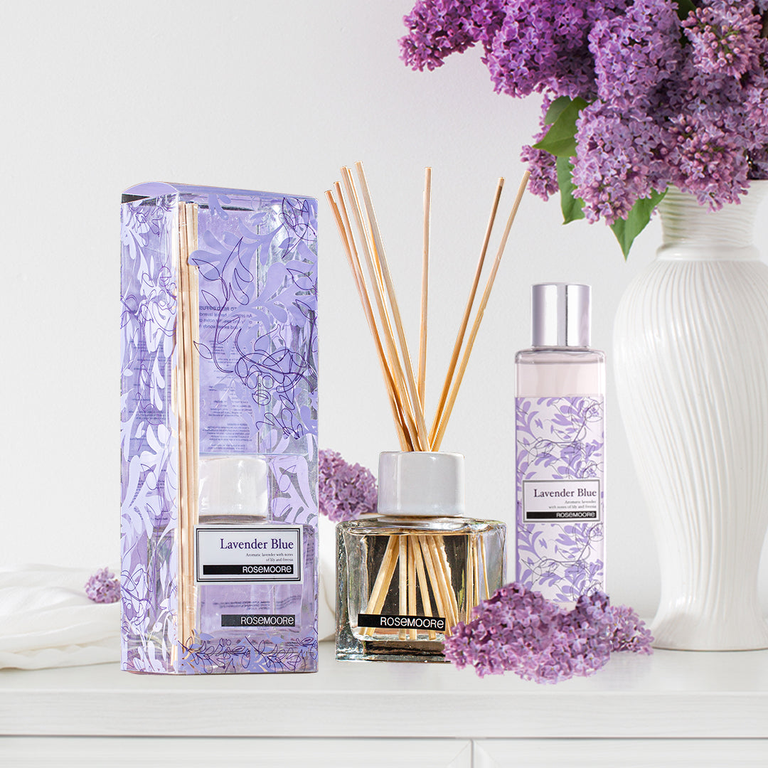 Rosemoore Scented Reed Diffuser and Refill Oil Lavender Blue- 200ml