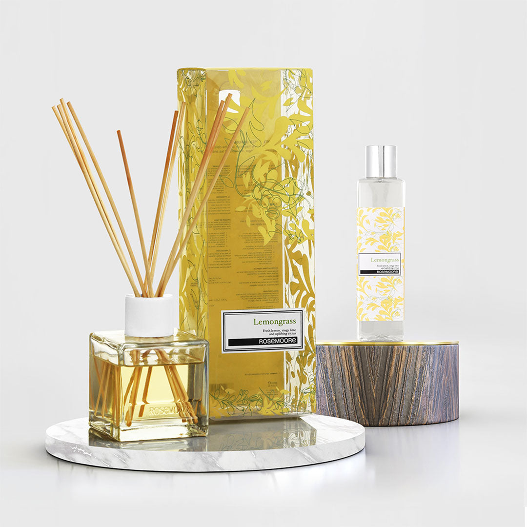Rosemoore Scented Reed Diffuser and Refill Oil Lemongrass -200ml