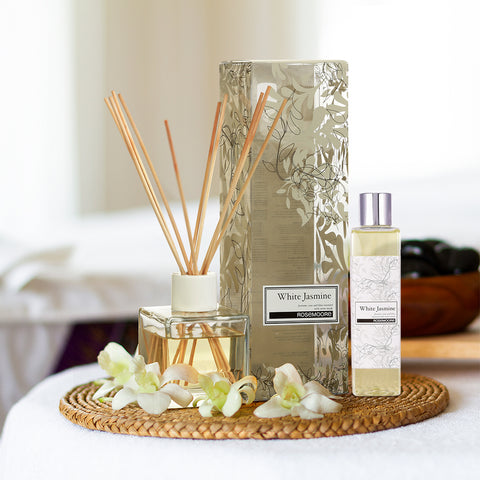 Rosemoore Scented Reed Diffuser and Refill Oil White Jasmine-200ml