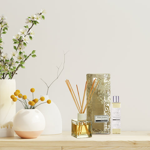 Rosemoore Scented Reed Diffuser and Refill Oil White Jasmine-200ml