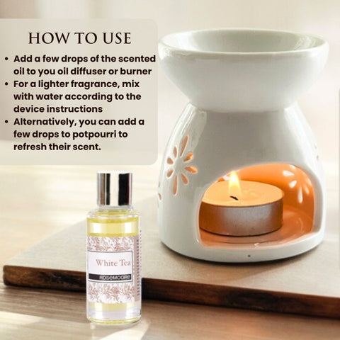 Rosemoore White Tea Scented Home Fragrance Oil 15ml