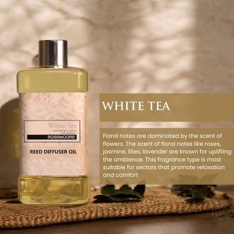 Rosemoore White Tea Scented Reed Diffuser Refill Oil 1L