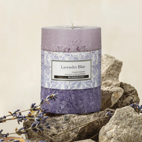 Rosemoore Lavender Blue Scented Pillar Candle