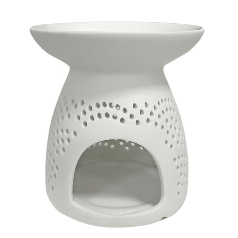 Porcelain Oil Burner - Free Two Pieces  Scented Oil -15 ml Each (Crystal Rose | Cranberry& Fig)