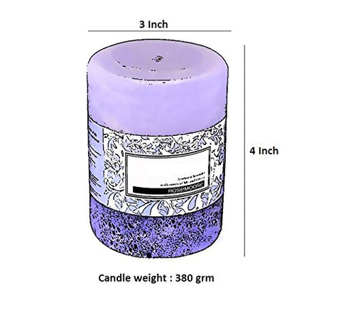 Rosemoore Lavender Blue Scented Pillar Candle