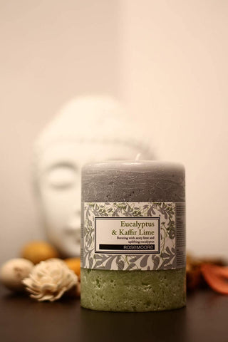 Scented Pillar Candle Eucalyptus & Kaffir Lime
