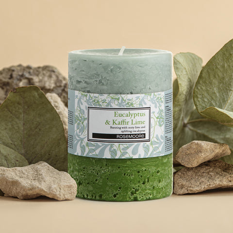 Scented Pillar Candle Eucalyptus & Kaffir Lime