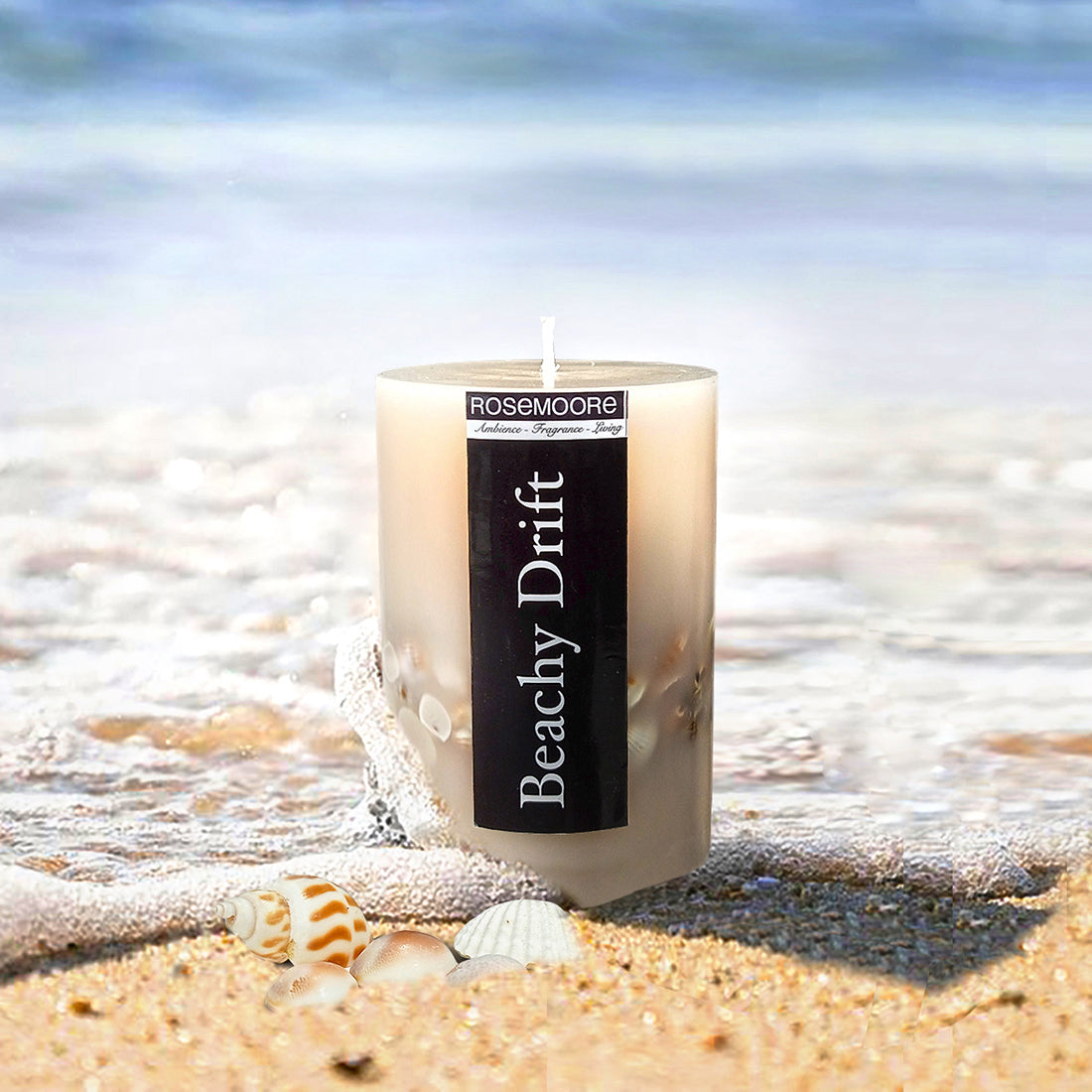 Rosemoore Beachy Drift Scented Pillar Candle