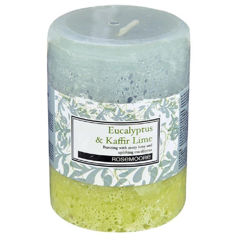 Rosemoore Eucalyptus & Kaffir Lime Scented Pillar Candle