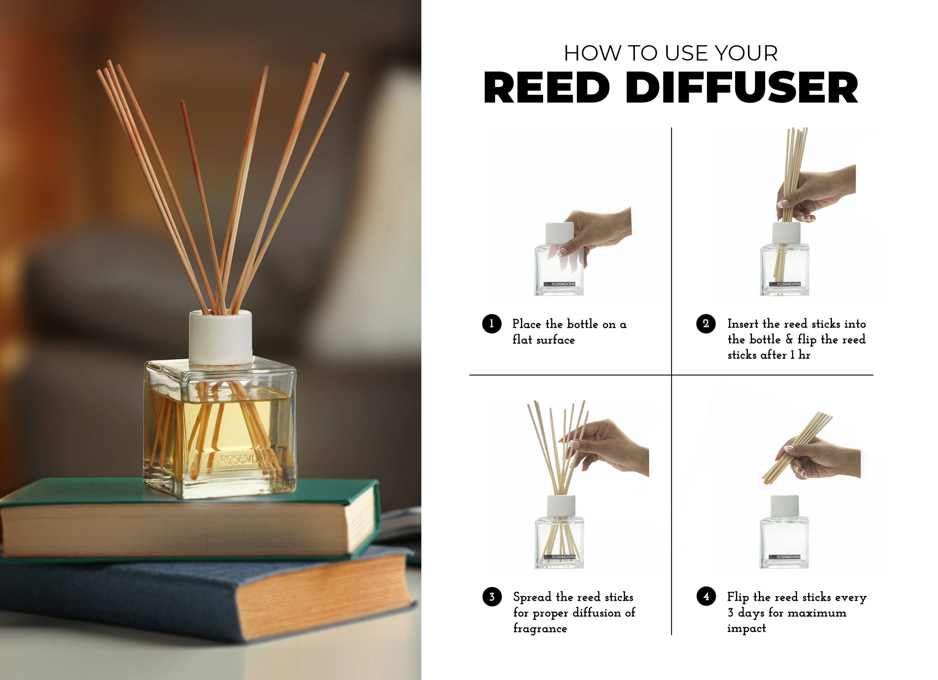 Scented Reed Diffuser & Reed Diffuser Refill Oil 1 Litre Driftwood