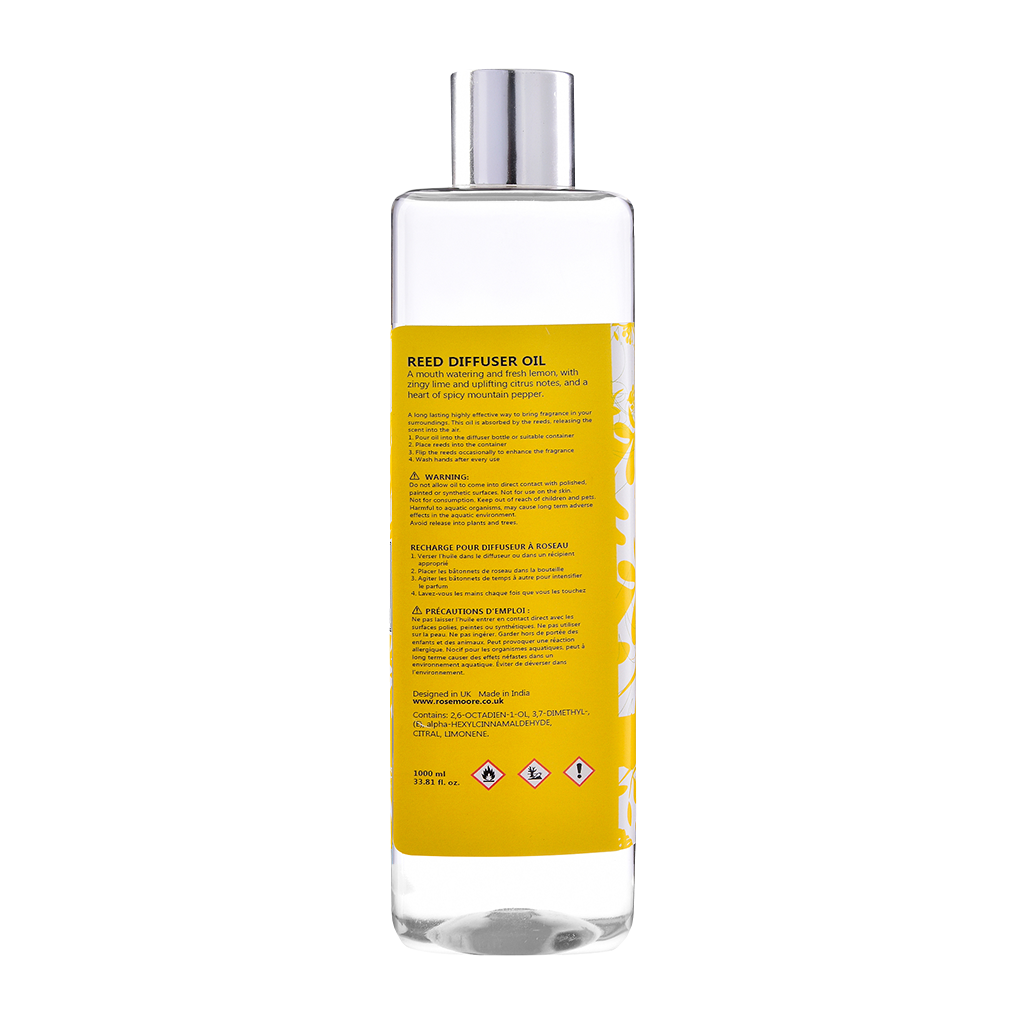 1ltr Reed Diffuser Refill Scented Reed Diffuser & Reed Diffuser Refill Oil 1 Litre Lemongrass ...